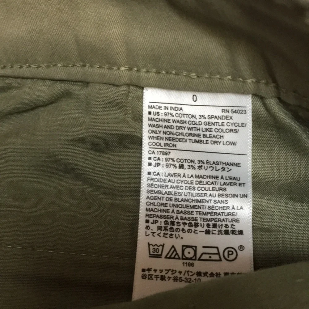 Banana Republic Women’s Girlfriend Fit Army Green Pants Size 0 Like-NEW - Picture 3 of 7